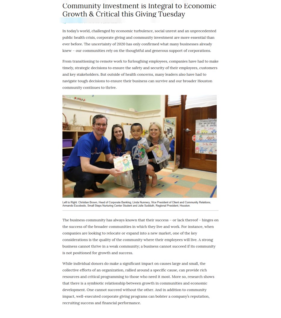Sponsored story on community investment and economic growth